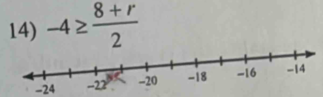 -4≥  (8+r)/2 
-24