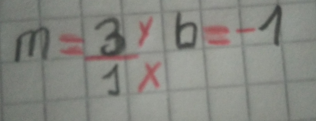 m= 3y/1x b=-1