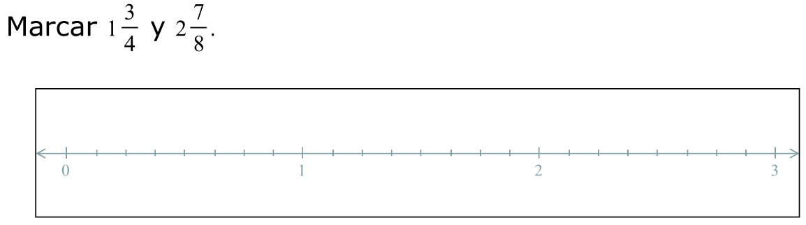 Marcar 1 3/4  y 2 7/8 .