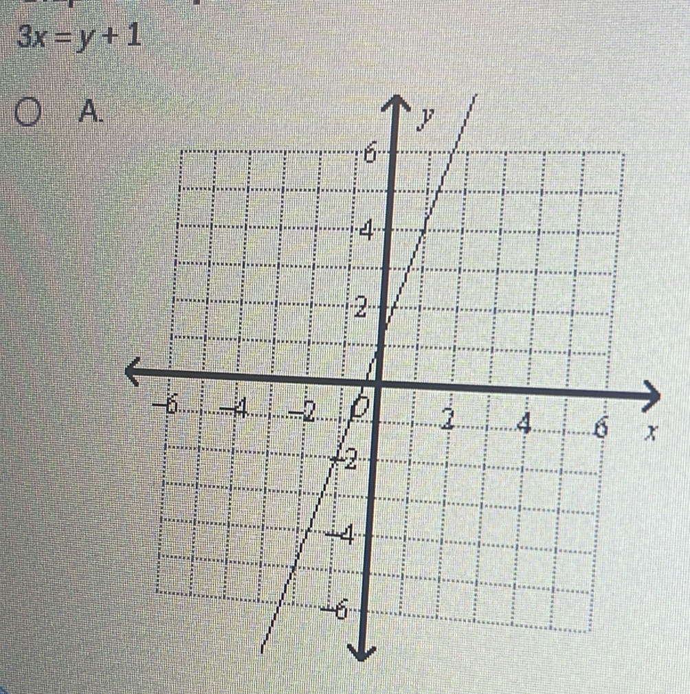 3x=y+1
A.