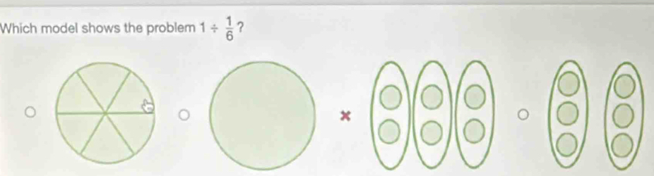 Which model shows the problem 1/  1/6  ? 
x