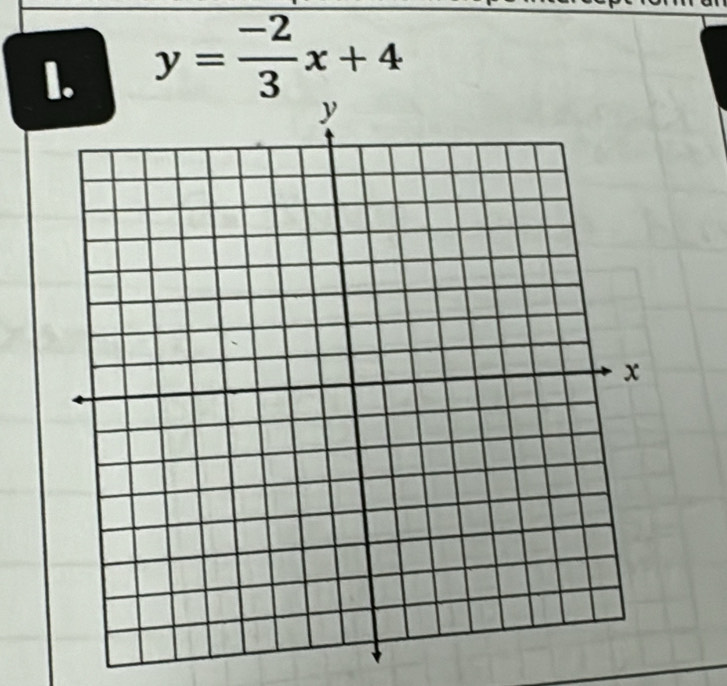 y= (-2)/3 x+4