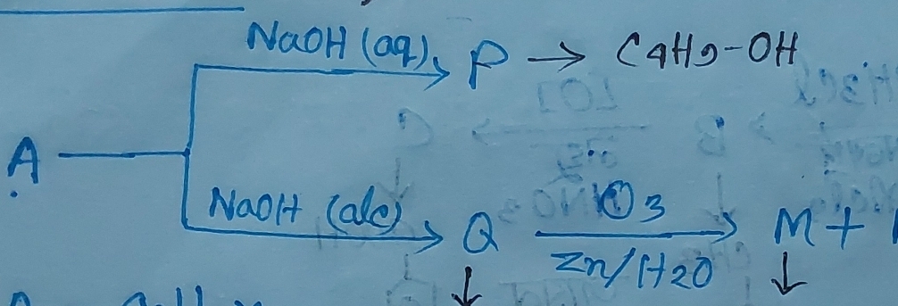 NaoH (aq ). P 
CaHo-OH 
A 
Naol (ade) 1 2 xrightarrow [Zn]O_3M+