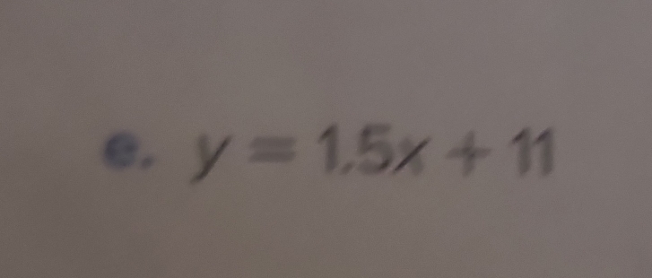 C, y=1.5x+11