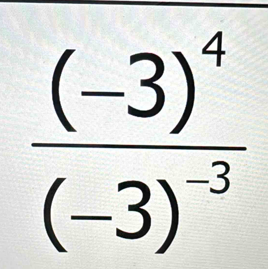 frac (-3)^4(-3)^-3