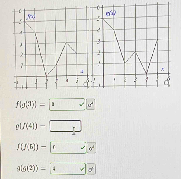 f(g(3))=0ve 0^6
g(f(4))=□
f(f(5))=
g(g(2))=4 □ □ || sigma^6