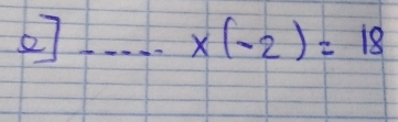 x(-2)=18