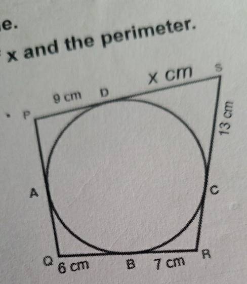 x and the perimeter. 
.