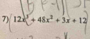 12x³ + 48x² + 3x + 12