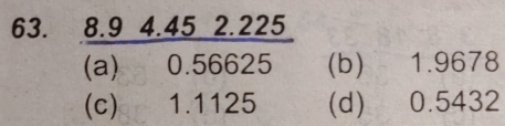 (b) 1.9678
(d) 0.5432