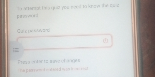 Solved: To attempt this quiz you need to know the quiz password Quiz ...
