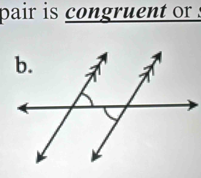 pair is congruent or .