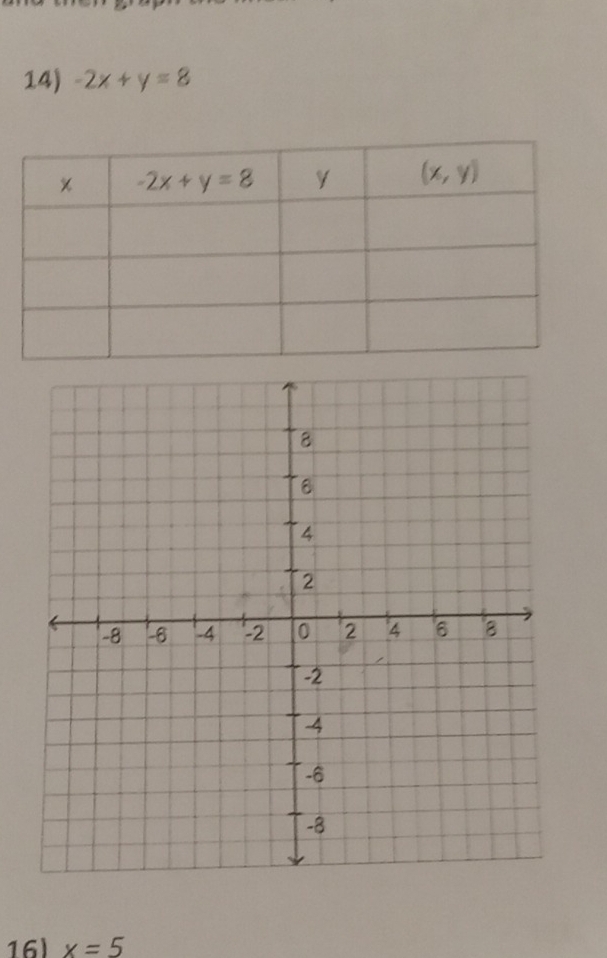 -2x+y=8
16 x=5