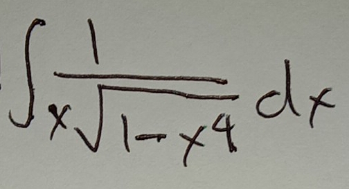 ∈t  1/xsqrt(1-x^4) dx