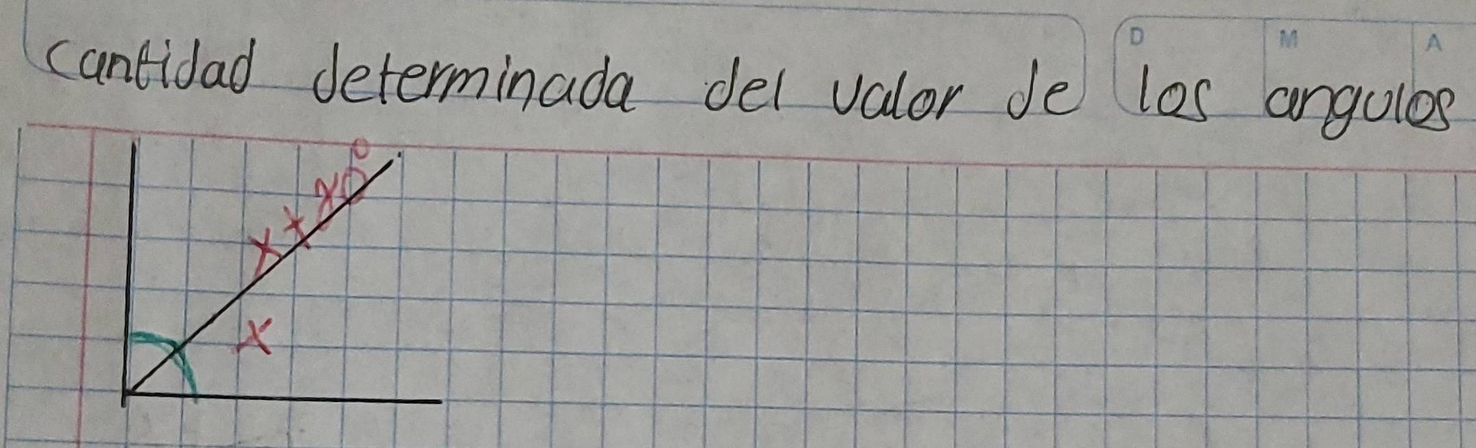 cantidad determinada del valor de los angulbs