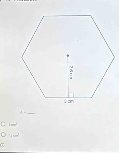 A= _
6cm^2
18cm^2
