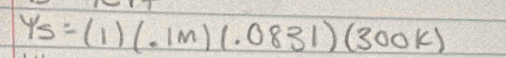 y_5=(1)(.1m)(.0831)(300k)