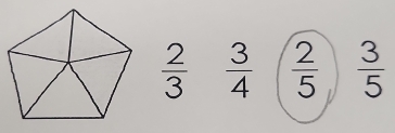  2/3   3/4 ( 2/5 ) 3/5 