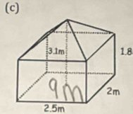 1. 8
2. 5m