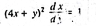 (4x+y)^2 d/d  x/y =1