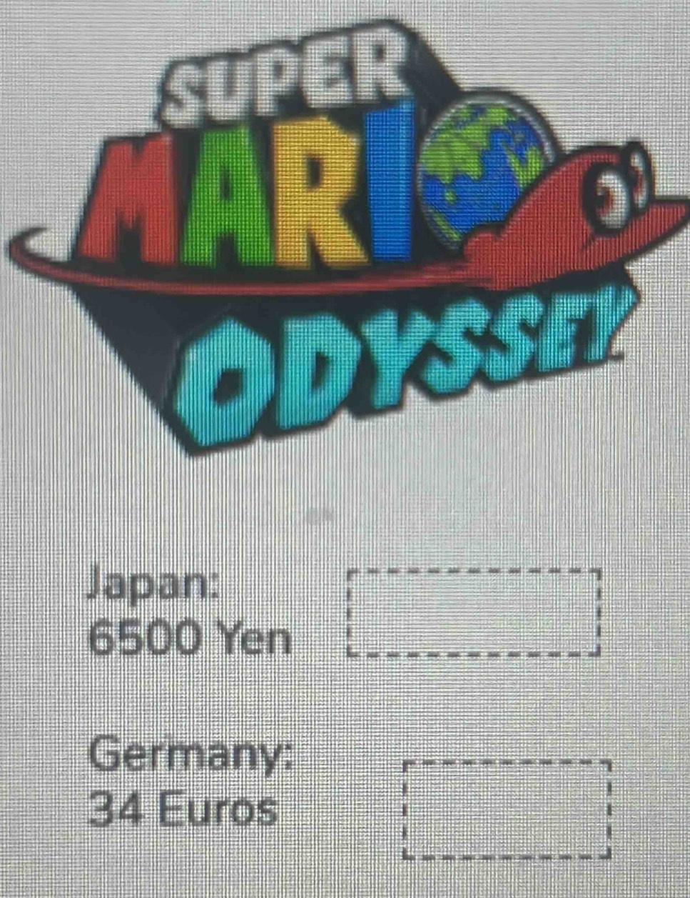 Japan:
6500 Yen
Germany:
34 Euros