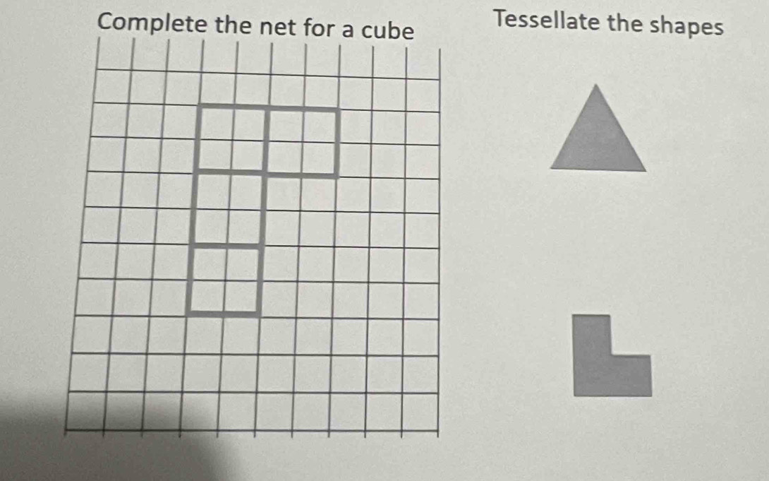 Tessellate the shapes