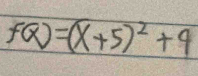 f(x)=(x+5)^2+4