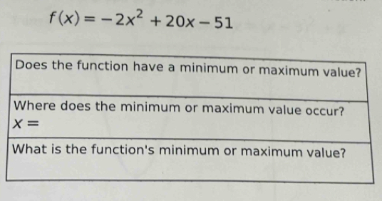 f(x)=-2x^2+20x-51