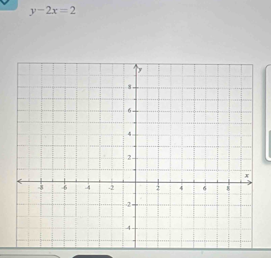 y-2x=2
