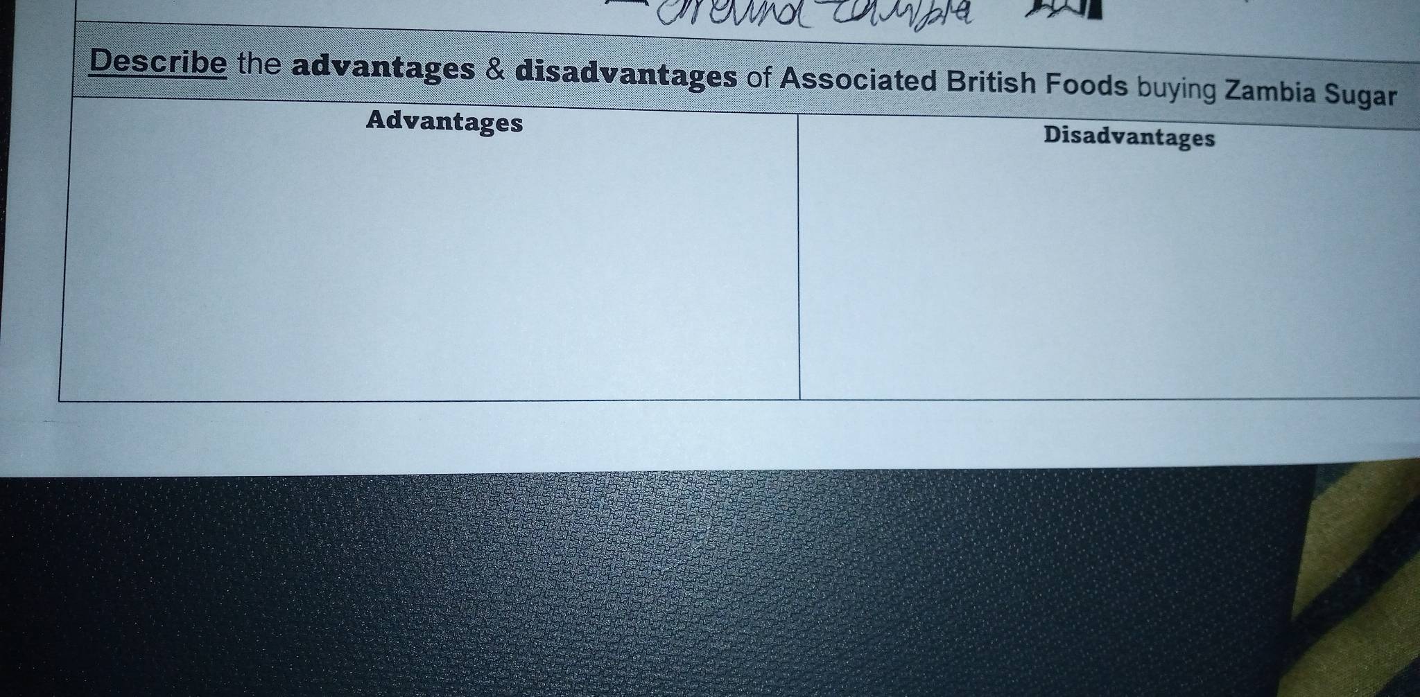 Describe the advantages & disadv