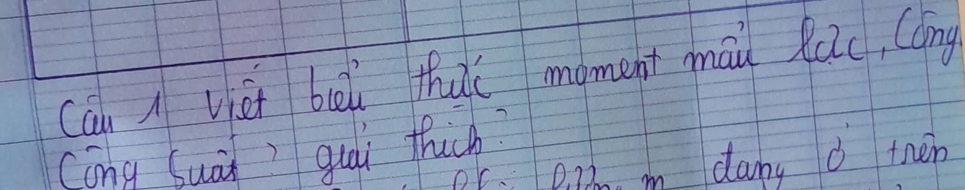 cāi A vei bei tha moment māi lac, Cong 
cong Suai? guóì thicn? 
or. 0. 22 m dang o then