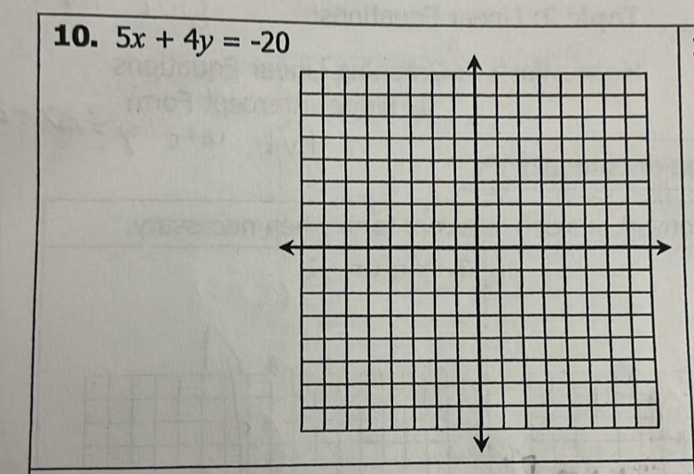 5x+4y=-20