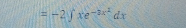 =-2∈t xe^(-3x^2)dx