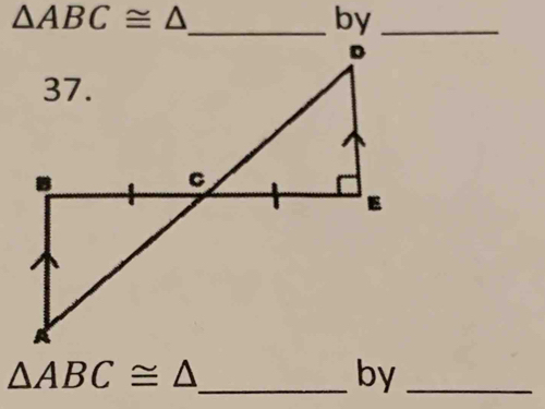 △ ABC≌ △
_ △ ABC≌ △
by_