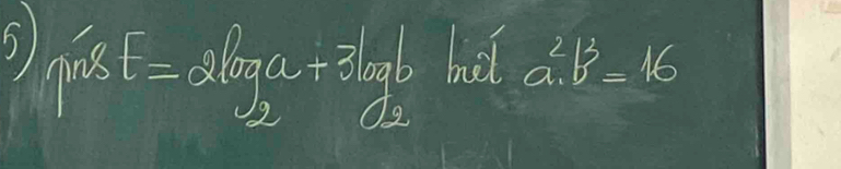 ning F=2log _2a+3log _2b bidt a^2b^3=16