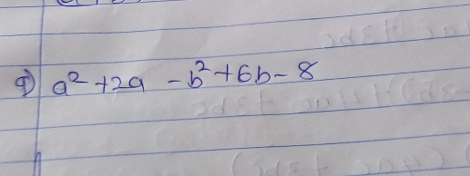 a^2+2a-b^2+6b-8