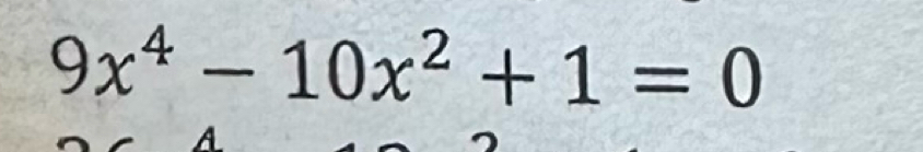 9x^4-10x^2+1=0