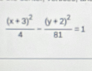 frac (x+3)^24-frac (y+2)^281=1