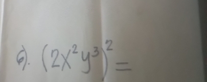 ④. (2x^2y^3)^2=