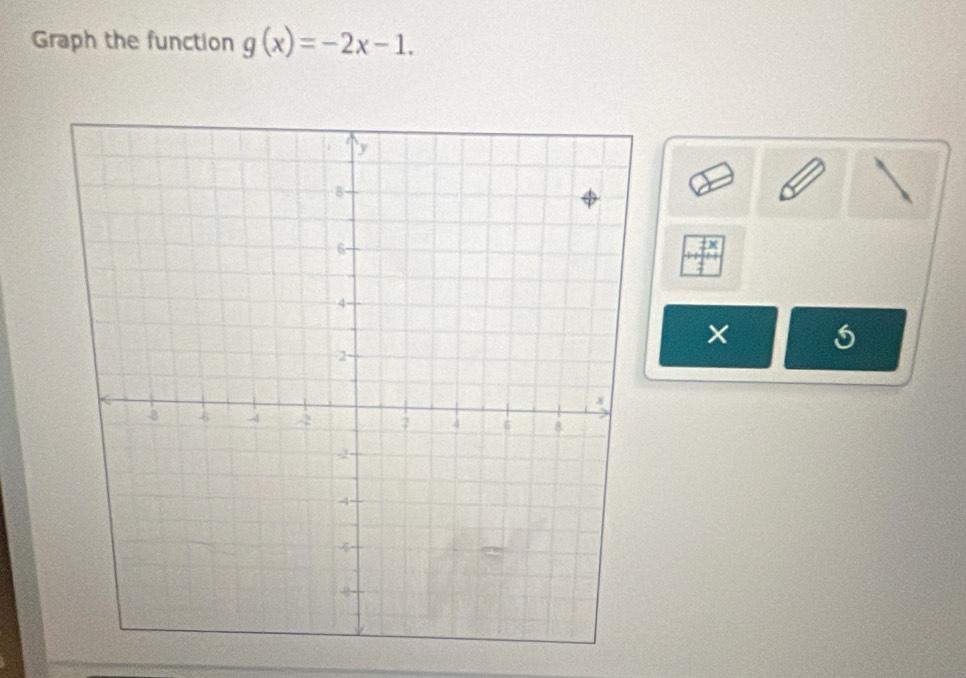 Graph the function g(x)=-2x-1. 
×