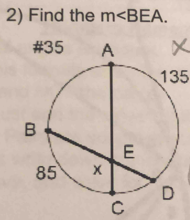 Find the m .
135