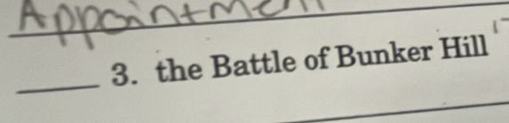 the Battle of Bunker Hill