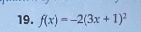 f(x)=-2(3x+1)^2