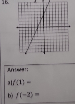 Answer: 
a f(1)=
b) f(-2)=