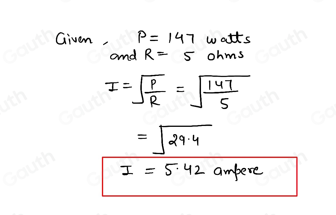 Solved: MODELING REAL LIFE The electric current / (in amperes) an ...