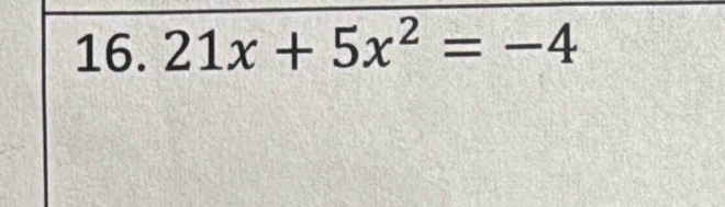 21x+5x^2=-4