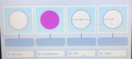 《 diameter ⑷ circumference 《 area D radius