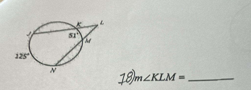 m∠ KLM=