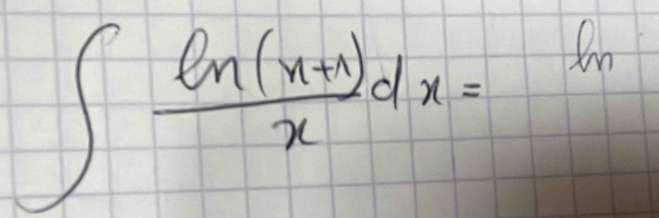 ∈t  (ln (x+n))/x dx=ln