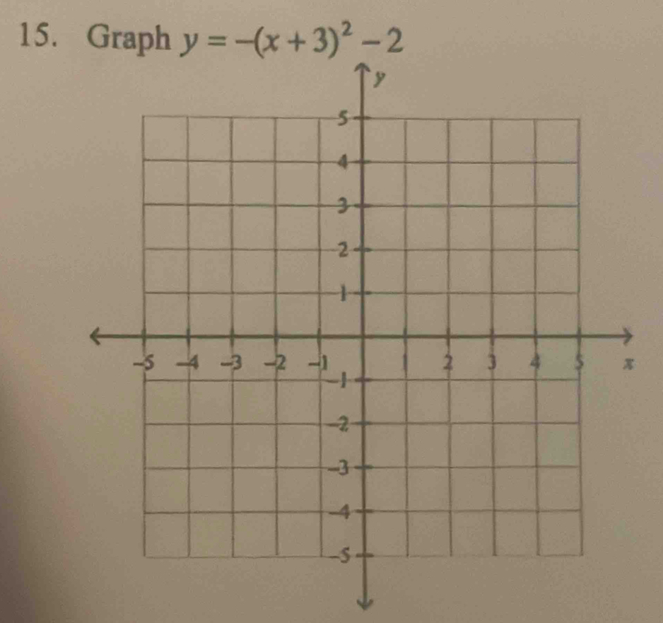 Graph y=-(x+3)^2-2